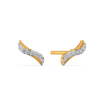 Ocean Wave Diamond Earrings