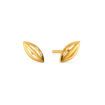 Trinity Glow Gold Earrings