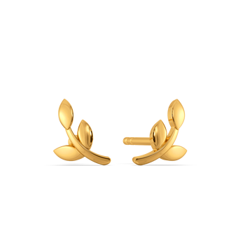 Leafy Luxe Gold Earrings