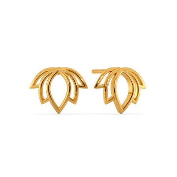 Lotus Glow Gold Earrings