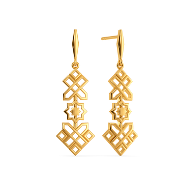 Golden Wedding Tales Gold Earrings
