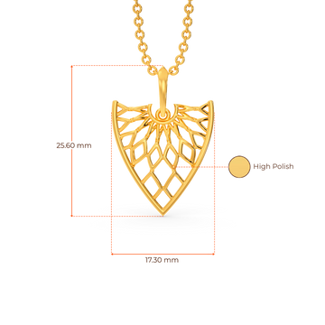 Net Zoned Gold Pendants