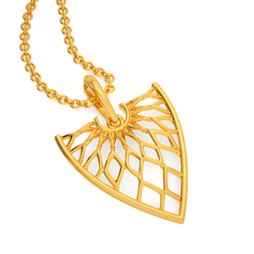 Net Zoned Gold Pendants