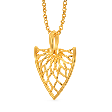 Net Zoned Gold Pendants