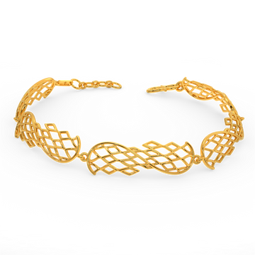 Net Zoned Gold Bracelets