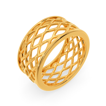 Net Gaze Gold Rings
