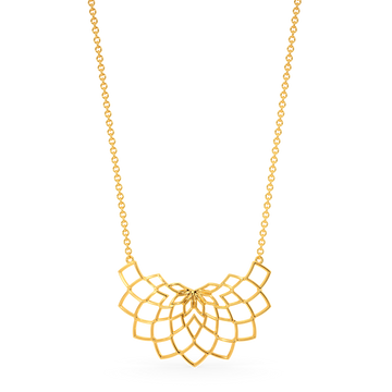 Net Gaze Gold Necklaces