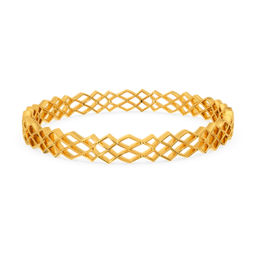 Net Wrapped Gold Bangles