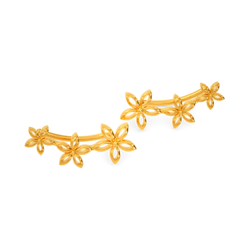Florals of the Fall Gold Earrings