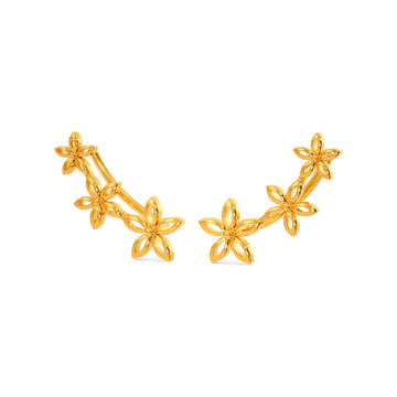 Florals of the Fall Gold Earrings