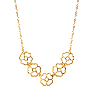 Petal Poise Gold Necklaces
