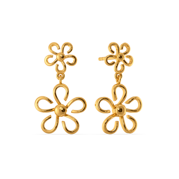 Soft Buds Gold Earrings