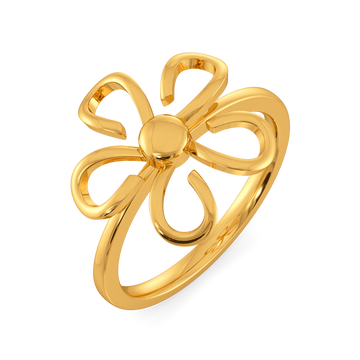 Soft Buds Gold Rings