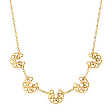 Fresh Petals Gold Necklaces