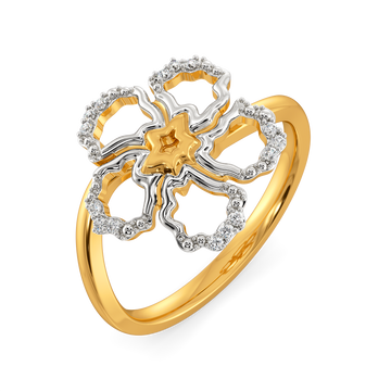 Bloom Curve Diamond Rings