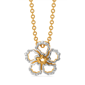 Bloom Curve Diamond Pendants