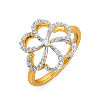Floral Flow Diamond Rings