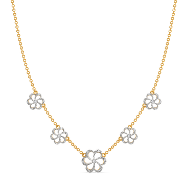 Floral Flow Diamond Necklaces