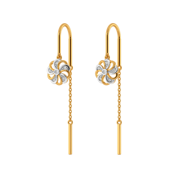 Garden Bezel Diamond Earrings