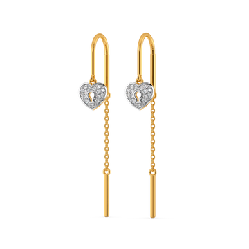 Amour Heart Diamond Earrings