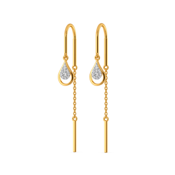 Teardrop Lace Diamond Earrings