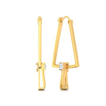 Square Top Gemstone Earrings