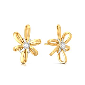 Blossom Ribbon Diamond Earrings