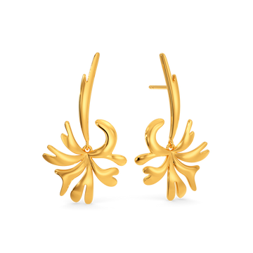 Ocean Power Gold Earrings