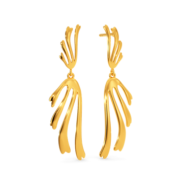 Ocean Craze Gold Earrings