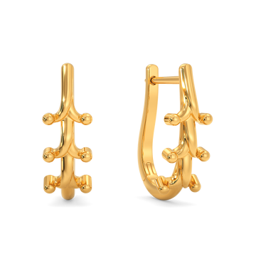 Coral Dream Gold Earrings
