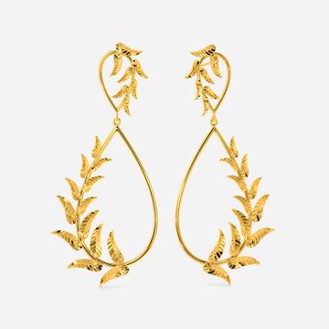 Wreath Of Twines Gold Earrings