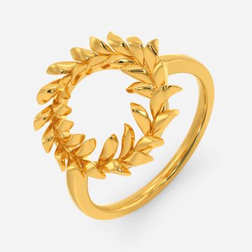 Gold Olive Wreath Gold Rings
