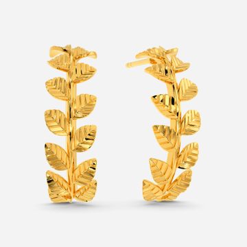 Leafy Vine Gold Earrings