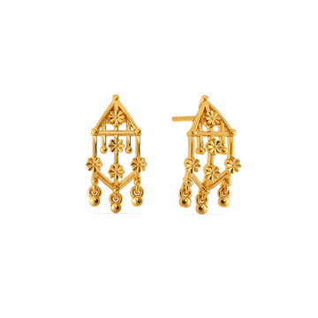 Lace Reimagined Gold Earrings
