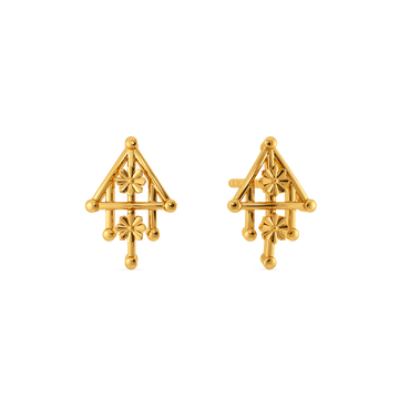 Lace Reimagined Gold Earrings
