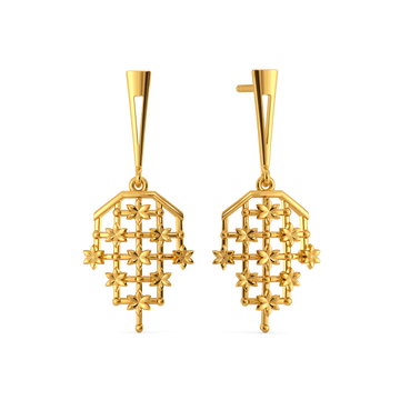 Lovely Lace Gold Earrings