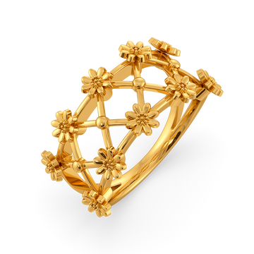 Lace Charm Gold Rings