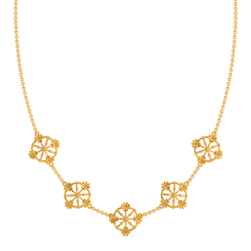 Lace Charm Gold Necklaces