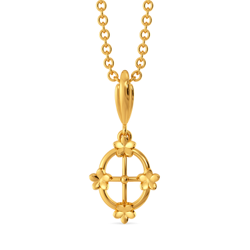 Laced With Elegance Gold Pendants