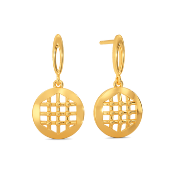 Plaid Perfect Gold Earrings