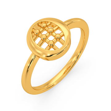 Plaid Perfect Gold Rings