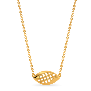 Mad over Plaid Gold Necklaces