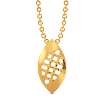 Mad over Plaid Gold Pendants