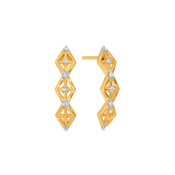 Plaid Soul Diamond Earrings