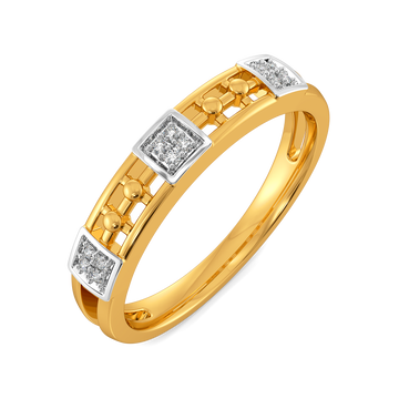 Classic Plaid Diamond Rings