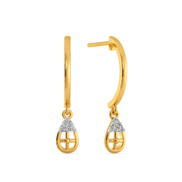 Wrapped in Plaid  Diamond Earrings