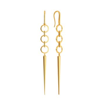 Twist N Tassel Gold Earrings