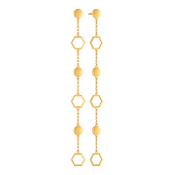 Droopy Loops Gold Earrings