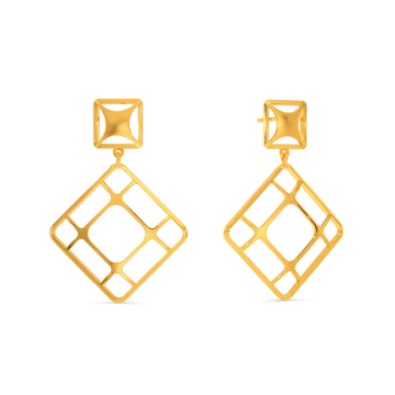 Your Cut Out Story Gold Earrings