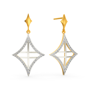 Cuts In Stars Diamond Earrings